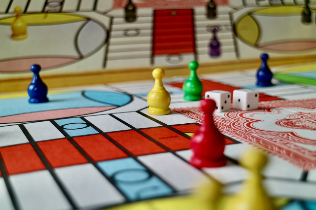 Family board game on a table