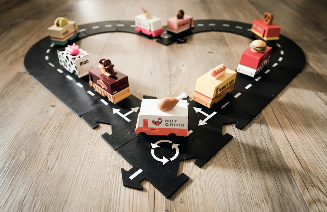 Wooden toy cars for pretend play